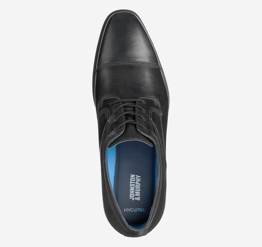 Johnston & Murphy Gibbons Cap Toe Black