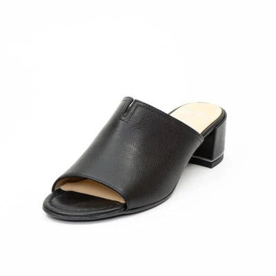 Ara Women's Gerty Block Heel Slide Black Ara Women's Gerty Block Heel Slide Black