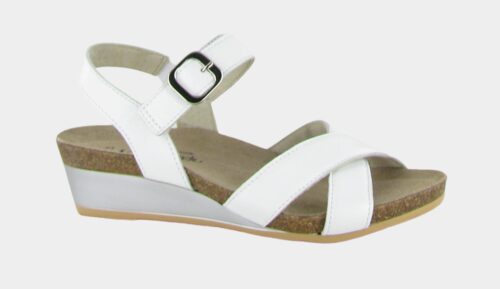 Naot Women's Throne Sandal Soft White Leather Naot Women's Throne Sandal Soft White Leather