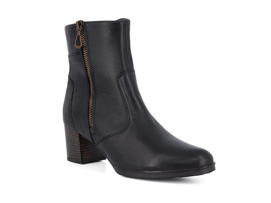 Ara Women's Ankle Boot Florenz Zipper Black Leather Ara Women's Ankle Boot Florenz Zipper Black Leather