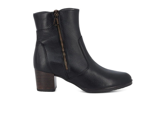 Ara Women's Ankle Boot Florenz Zipper Black Leather Ara Women's Ankle Boot Florenz Zipper Black Leather