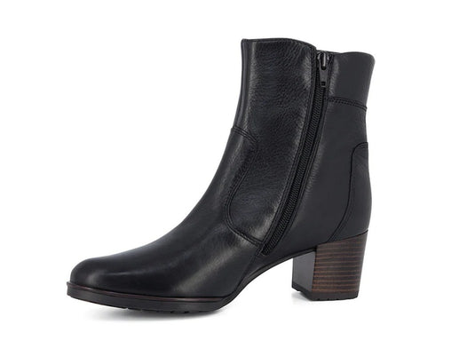 Ara Women's Ankle Boot Florenz Zipper Black Leather Ara Women's Ankle Boot Florenz Zipper Black Leather