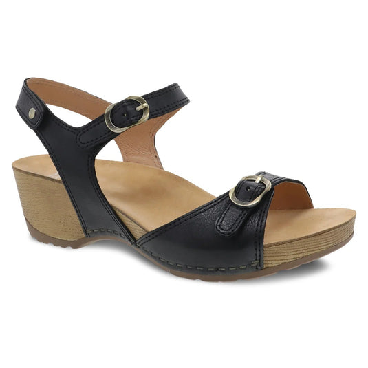 Dansko Women's Tricia Black Milled Burnished Dansko Women's Tricia Black Milled Burnished