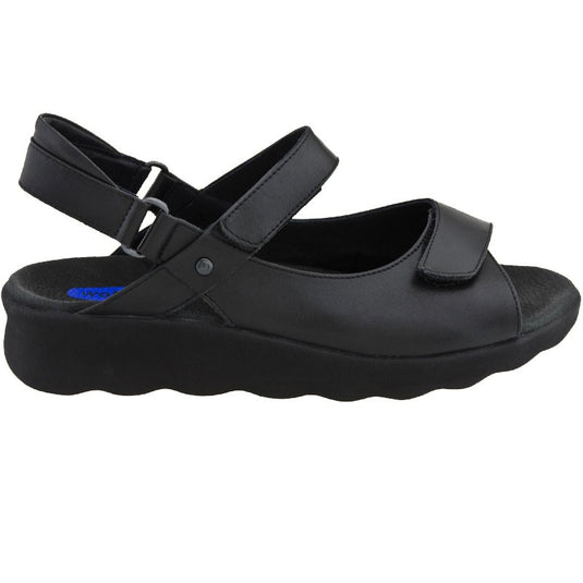 Wolky Women's Pichu Sandals Black Smooth Leather Wolky Women's Pichu Sandals Black Smooth Leather