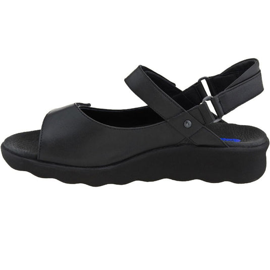 Wolky Women's Pichu Sandals Black Smooth Leather