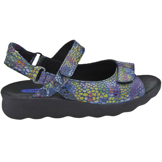 Wolky Women's Pichu Sandals Jeans Multi Color Fantasy