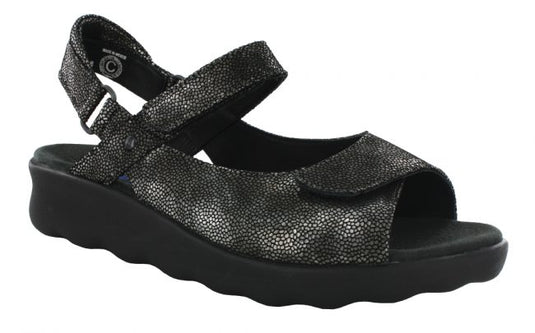 Wolky Women's Pichu Sandals Black Caviar Leather Wolky Women's Pichu Sandals Black Caviar Leather