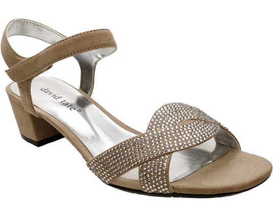 David Tate Women's RAIN Sandals Champagne Nova Suede David Tate Women's RAIN Sandals Champagne Nova Suede
