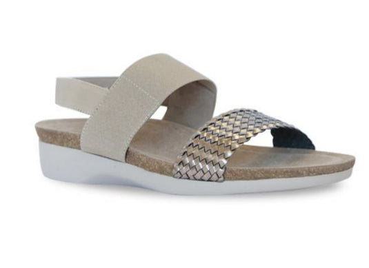 Munro Women's Pisces Sandal Gunmetal Woven Munro Women's Pisces Sandal Gunmetal Woven