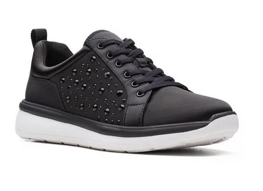 Clarks Women's Ezera Ave Sneaker Black Clarks Women's Ezera Ave Sneaker Black