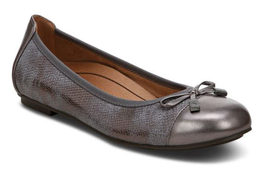 Vionic Women's Minna Ballet Flat Pewter Vionic Women's Minna Ballet Flat Pewter