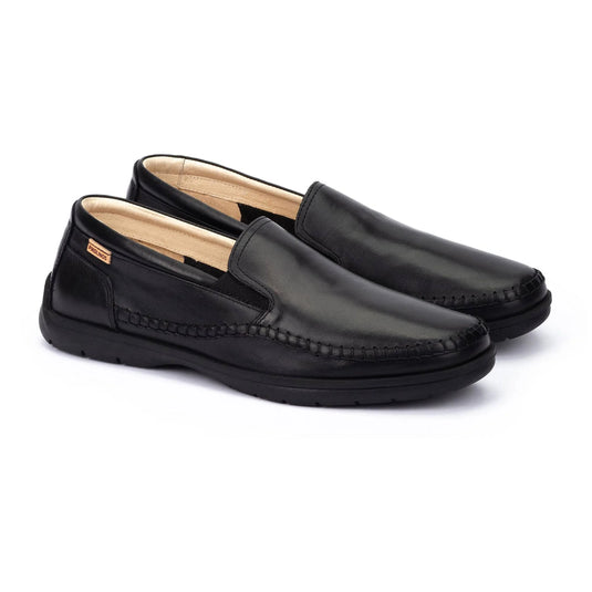 Pikolinos Men's MARBELLA Elastic closure moccasins Black
