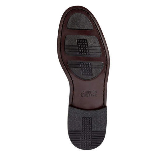 Johnston & Murphy Men's Aragon II Kiltie Tassel Black Smooth/Antique Mahogany Waxed