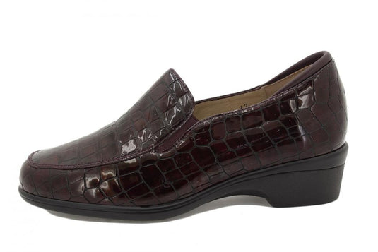 Piesanto Women's Slip On 215610 Wine Patent Crocco