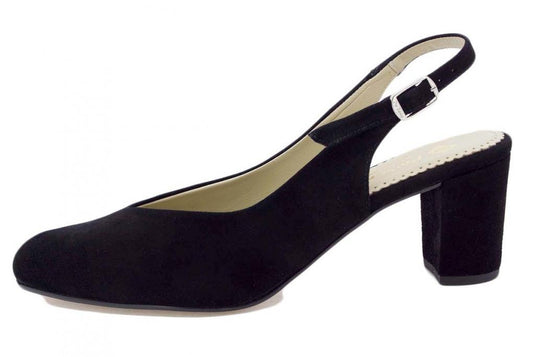 Piesanto Women's Dress Shoe Black Suede Pump 220230