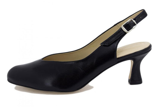 Piesanto Women's  230230 Slingback Kit Pump Black Leather Piesanto Women's  230230 Slingback Kit Pump Black Leather