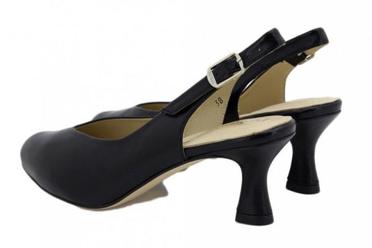 Piesanto Women's 230230 Slingback Kit Pump Black Leather Piesanto Women's 230230 Slingback Kit Pump Black Leather