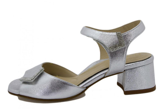 Piesanto Women's Dress Shoe Pearl Metal Suede Heel Sandal-230288 Piesanto Women's Dress Shoe Pearl Metal Suede Heel Sandal-230288