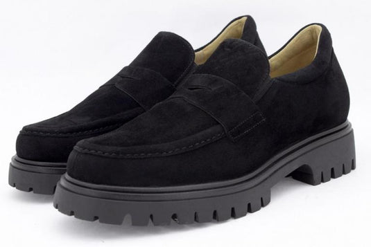 PieSanto Women's 245629 Moccasin Black Suede