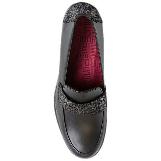 Munro Women's Geena Slip-on Black leather Munro Women's Geena Slip-on Black leather