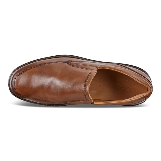 Ecco Men's Holton Apron Toe Slip-on Dress Shoe Amber Ecco Men's Holton Apron Toe Slip-on Dress Shoe Amber