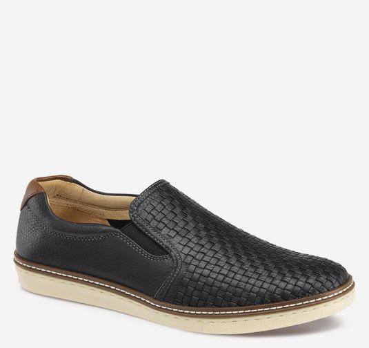 Johnston Murphy McGuffey Woven Slip-On Black Johnston Murphy McGuffey Woven Slip-On Black