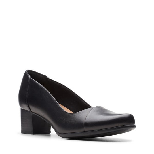 Clarks Women's Un Damson Step Black Leather Clarks Women's Un Damson Step Black Leather