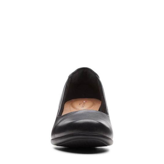 Clarks Women's Un Damson Step Black Leather Clarks Women's Un Damson Step Black Leather