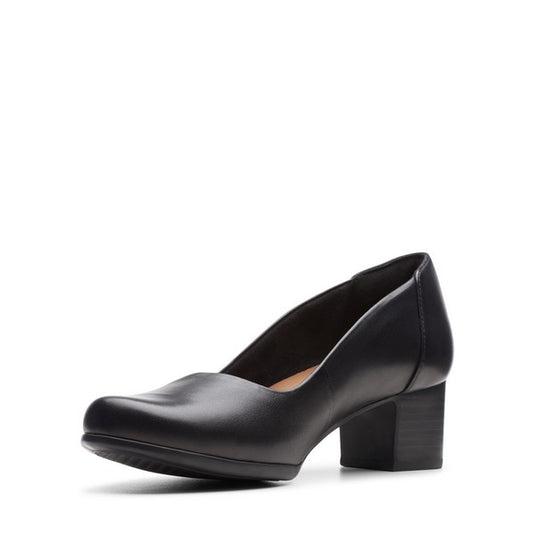 Clarks Women's Un Damson Step Black Leather Clarks Women's Un Damson Step Black Leather