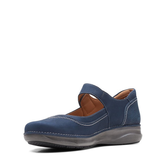 Clarks Women's Appley Walk Navy Nubuck Clarks Women's Appley Walk Navy Nubuck