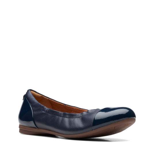 Clarks Women's Rena Jazz Navy Leather Clarks Women's Rena Jazz Navy Leather