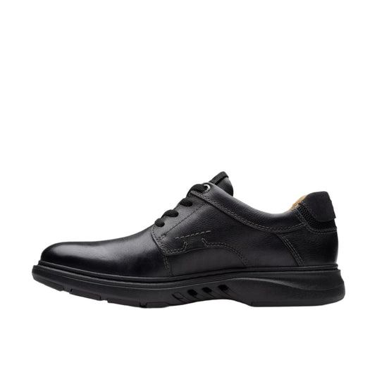 Clarks Men's Un Briley Pace Shoes Black Leather