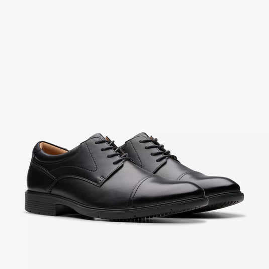 Clarks Men's Eldredge Cap Dress Shoe Black Clarks Men's Eldredge Cap Dress Shoe Black