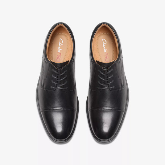 Clarks Men's Eldredge Cap Dress Shoe Black Clarks Men's Eldredge Cap Dress Shoe Black