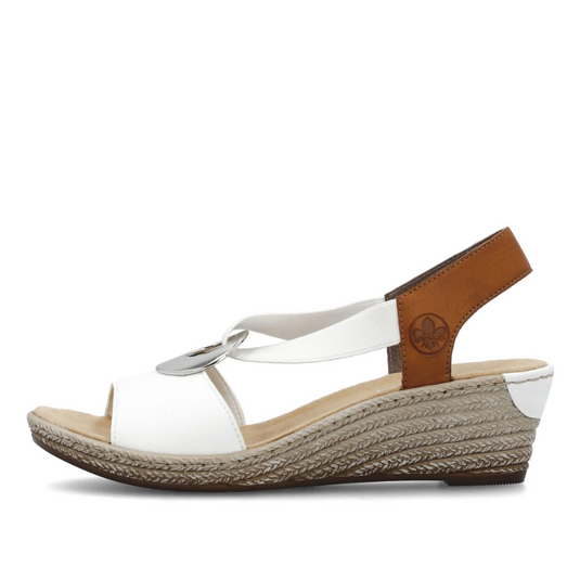 Rieker Women's Fanni H6 Sandals White Combination Rieker Women's Fanni H6 Sandals White Combination