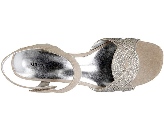 David Tate Women's RAIN Sandals Champagne Nova Suede David Tate Women's RAIN Sandals Champagne Nova Suede
