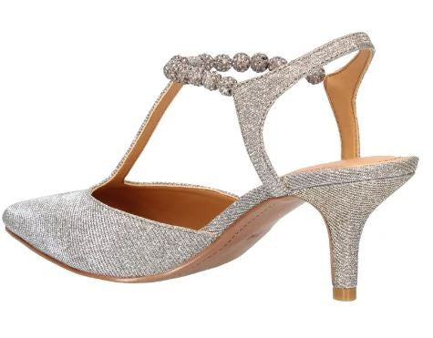 J. Renee Women's Nimah Pointed Toe Pump Pewter Dance Glitter J. Renee Women's Nimah Pointed Toe Pump Pewter Dance Glitter