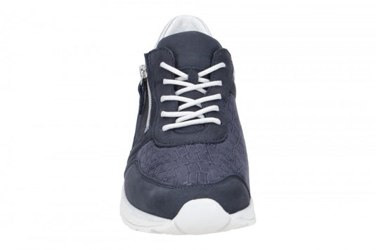 Waldlaufer Women's H-Clara Lace up Sneaker Marine Silver Waldlaufer Women's H-Clara Lace up Sneaker Marine Silver