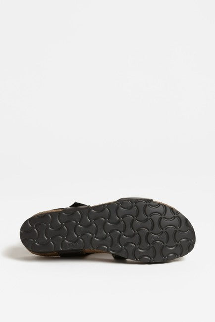 Naot Women's Pamela Two Strap Sandals Black Madras Leather Naot Women's Pamela Two Strap Sandals Black Madras Leather