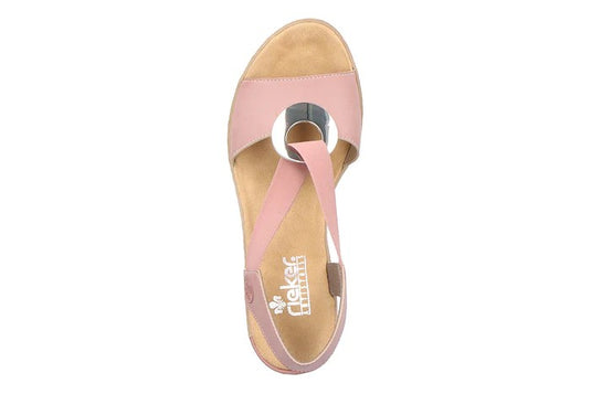 Rieker Women's Fanni H6 Sandals Darkrose Rieker Women's Fanni H6 Sandals Darkrose