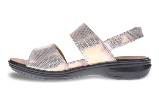 Revere Women's Como Back Strap Sandals Metallic Interest Revere Women's Como Back Strap Sandals Metallic Interest
