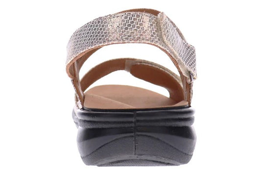 Revere Women's Como Back Strap Sandals Metallic Interest