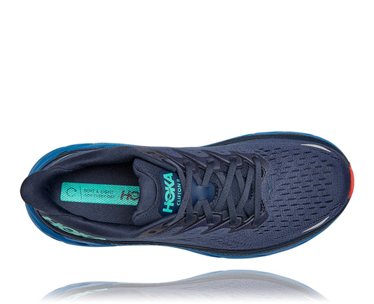 Hoka One One Men's Clifton 8 Sneaker Outer Space/Vallarta Blue Hoka One One Men's Clifton 8 Sneaker Outer Space/Vallarta Blue
