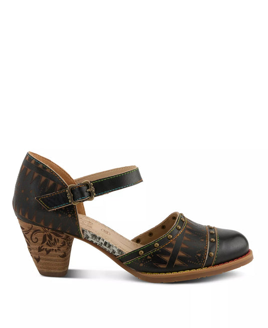 Spring Step L'Artiste Women's Niobella Mary Jane with Hand-Painted Leather Black Spring Step L'Artiste Women's Niobella Mary Jane with Hand-Painted Leather Black