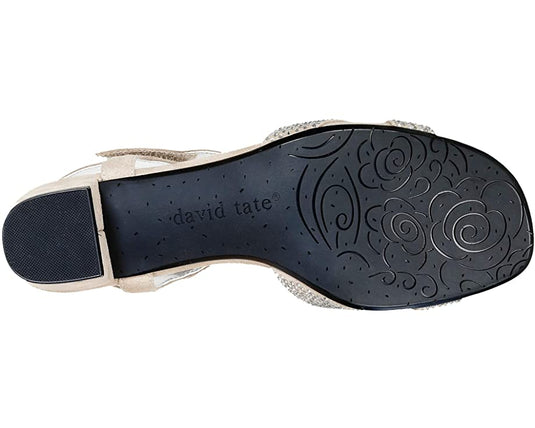 David Tate Women's RAIN Sandals Champagne Nova Suede David Tate Women's RAIN Sandals Champagne Nova Suede