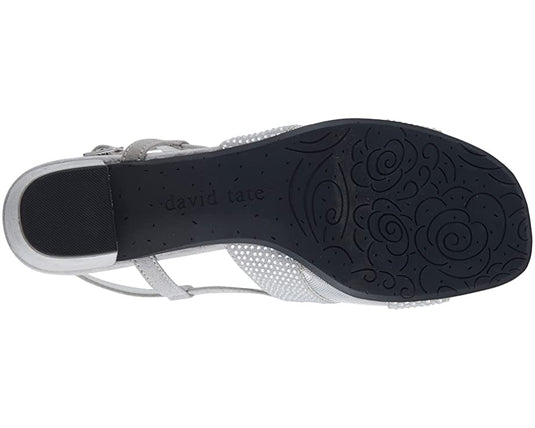 David Tate Women's AMBER Sandals Silver Nova Suede David Tate Women's AMBER Sandals Silver Nova Suede