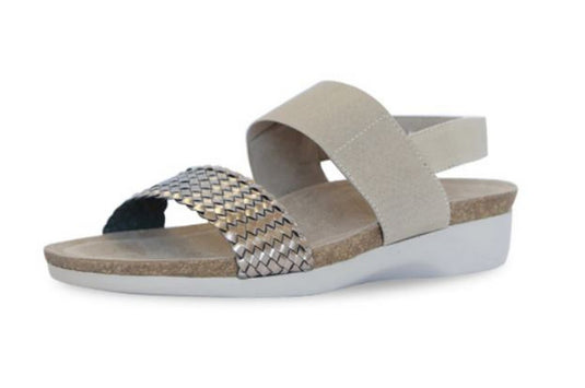 Munro Women's Pisces Sandal Gunmetal Woven Munro Women's Pisces Sandal Gunmetal Woven