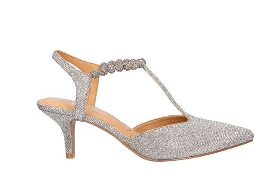 J. Renee Women's Nimah Pointed Toe Pump Pewter Dance Glitter J. Renee Women's Nimah Pointed Toe Pump Pewter Dance Glitter