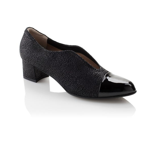 Beautifeel Women's Meryl Pump Black Leo Matt Print Suede/Patent Beautifeel Women's Meryl Pump Black Leo Matt Print Suede/Patent