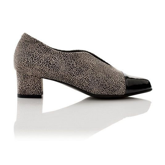 Beautifeel Women's Meryl Pump Fall Taupe Leo Matt Print Suede/Patent Beautifeel Women's Meryl Pump Fall Taupe Leo Matt Print Suede/Patent